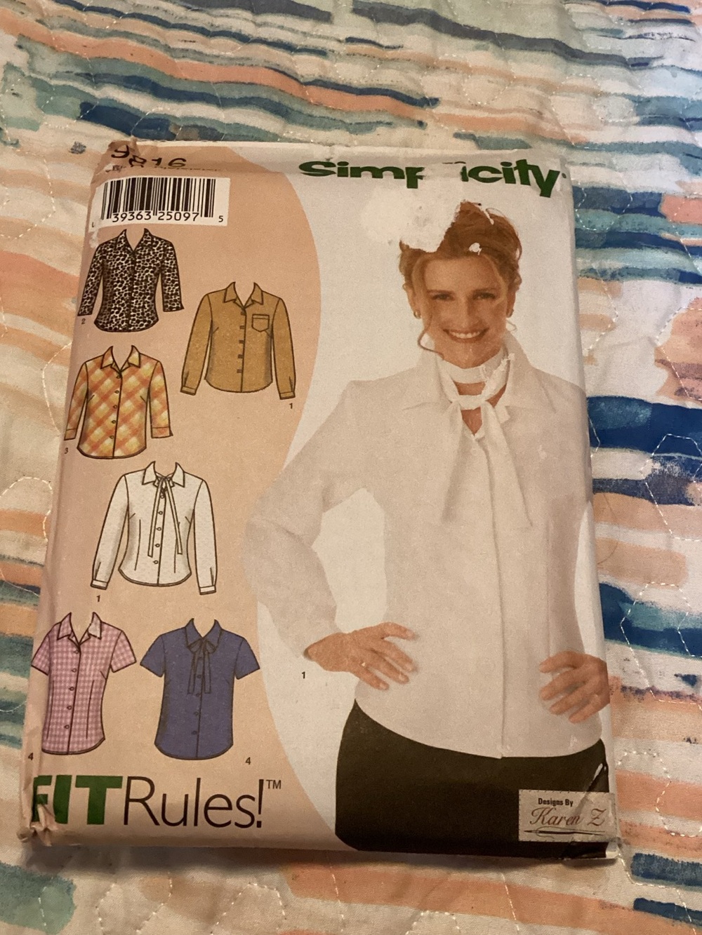 Misses Blouse Simplicity 9816 Sz A Uncut Sewing Pattern